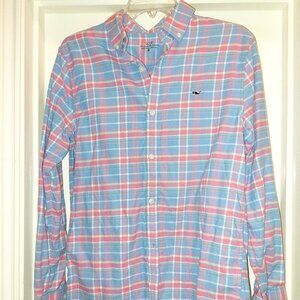 Vineyard Vines Button Up Plaid Flannel Shirt - Youth XL